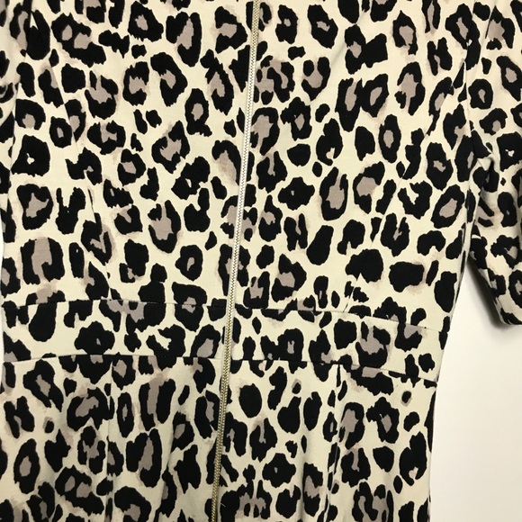 Kate Spade Leopard Print Stretch Dress Sz 8 - Picture 4 of 6